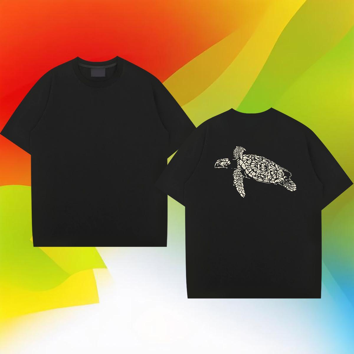 Designer T-Shirts for Men 100% Cotton 230g tortoise Street Casual Tshirts Breathable Short Sleeve Unisex Men Tshirts Oversized 4XL