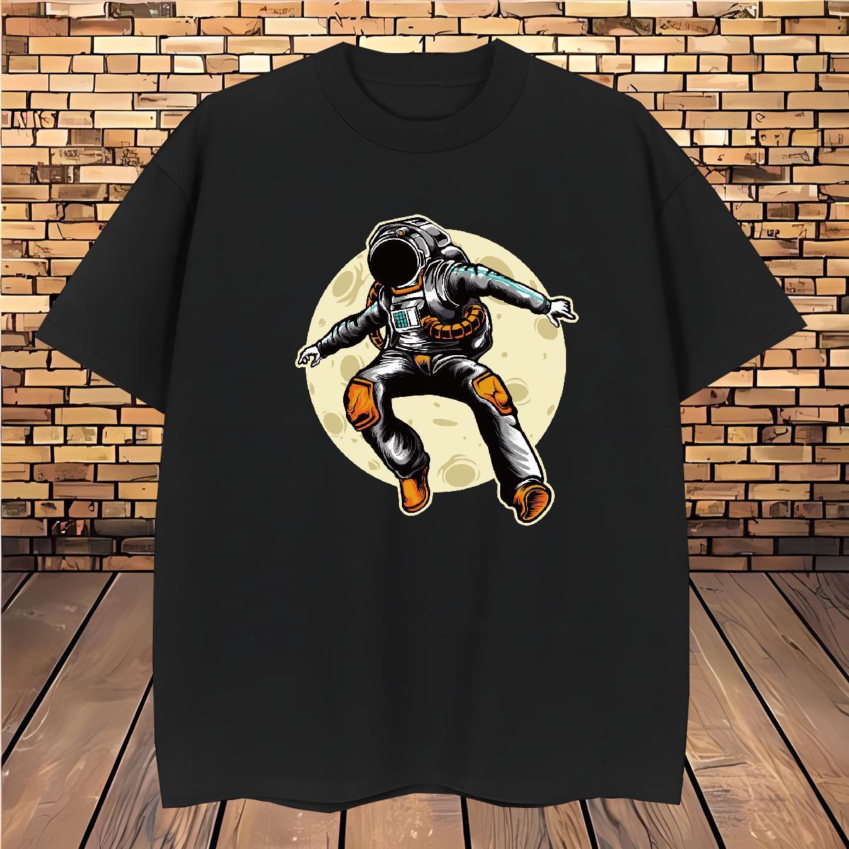 Mens T Shirts 230g Pure Cotton universe Outdoor Breathable Plus Size Cartoon Mens Tshirts DIY TOP Quality Top Tees