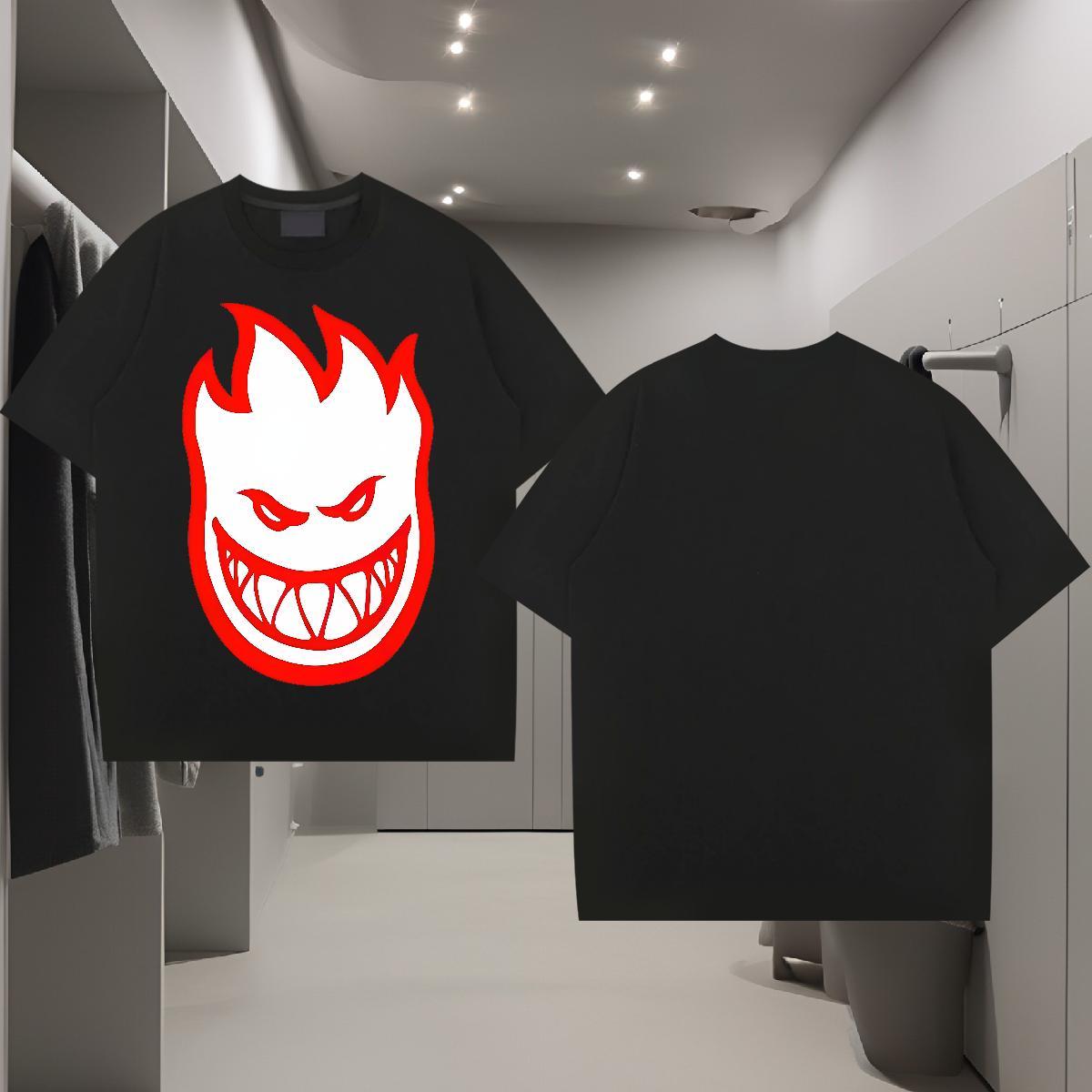 T Shirts Men 230g Pure Cotton monster Casual Daily Wear Breathable Soft Cartoon Printing L-4XL Men Tshirts 2024 Summer TOP Quality Top Tees