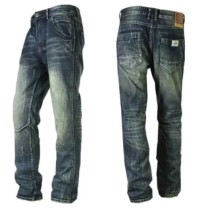 Mens Boot Cut Jeans Slightly Flared Slim Fit Blue Black Trousers Designer Classic Male Stretch Washed Street Denim Vintage PantsM240803