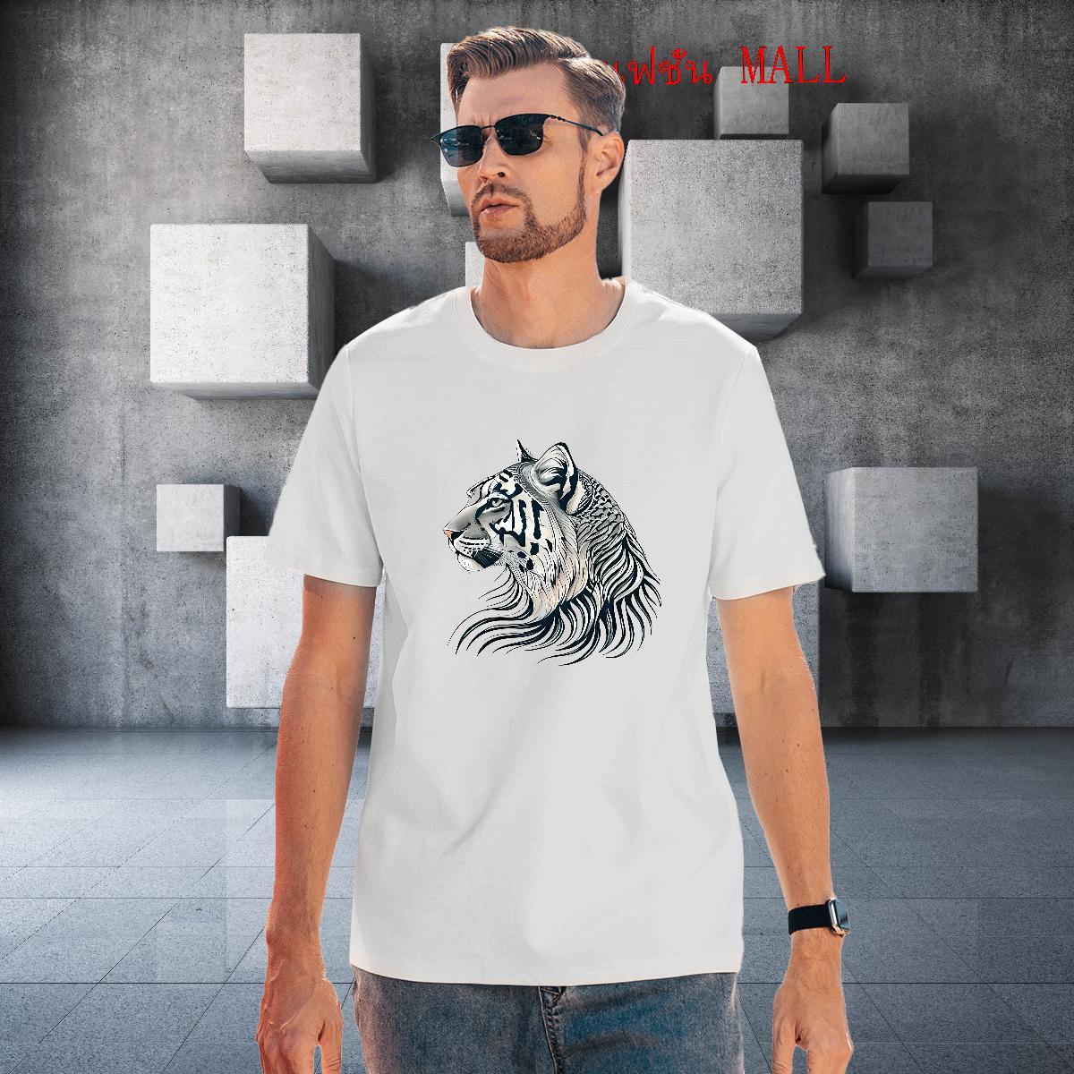 Wholesale Men Tees 230g Pure Cotton tiger T-Shirts Anime Printing Street O-Neck Short Sleeve Oversized Stylist Tshirts