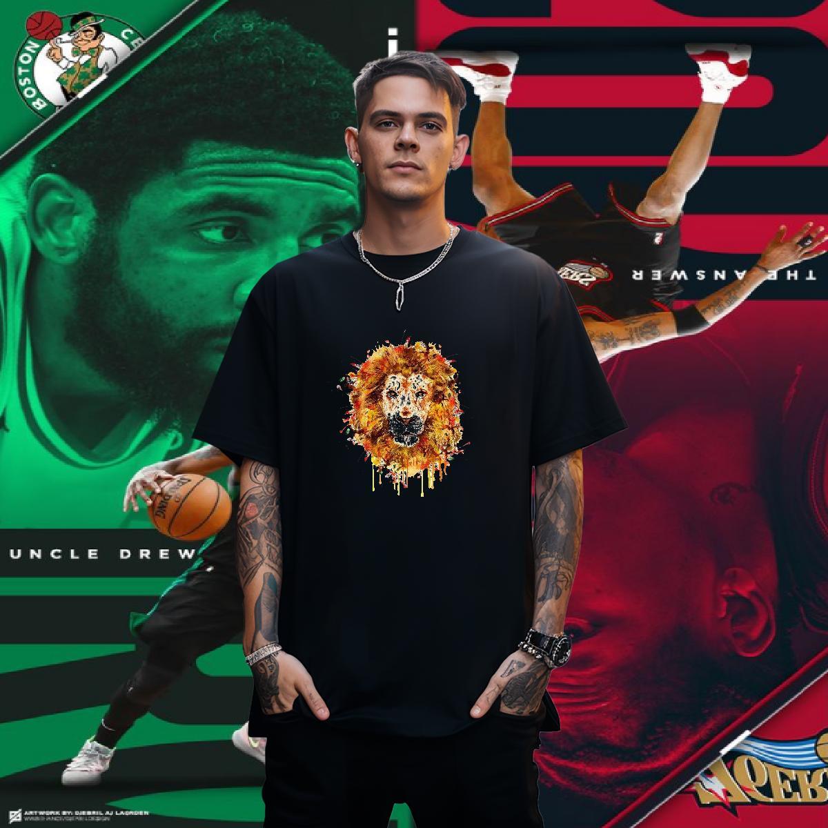 Mens T Shirts 230g Pure Cotton lion Hip Hop Street Short Sleeve Soft Black Oversized Couples T Shirts Fashion Design Comfortable Clothings