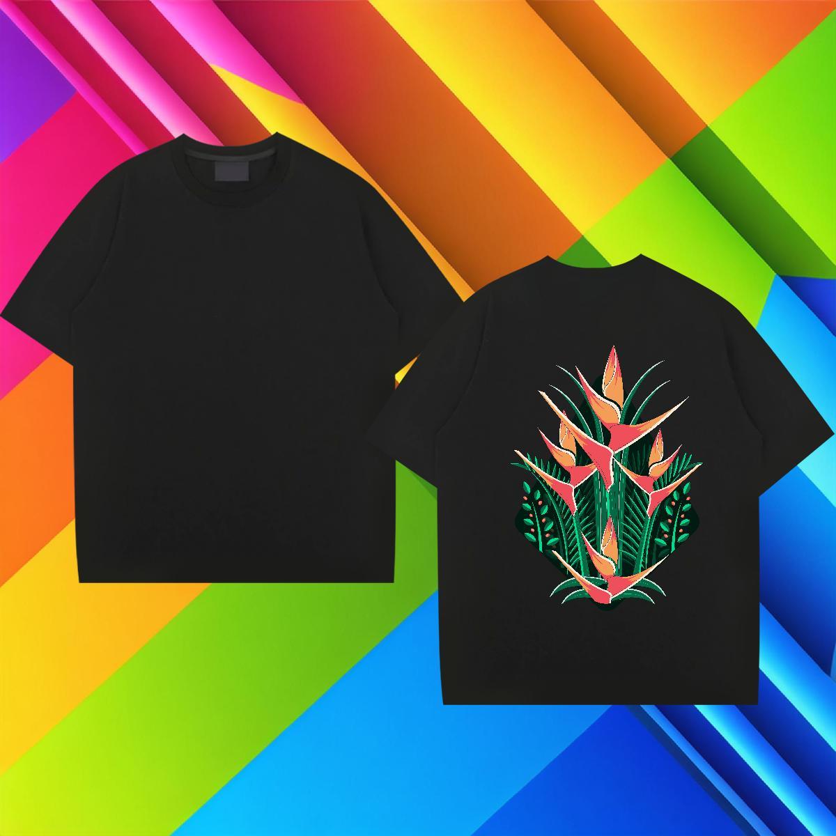 2024 Men T Shirts 230g Cotton tree Sports Casual Tops Shirt Crew Neck Popular Men Tshirts Custom Print Oversized