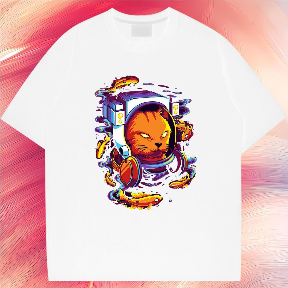 Man T Shirts 230g Pure Cotton cute Hip Hop Street Breathable Short Sleeve Floral Print Men Tshirts Free Shipping Unisex Top Tees