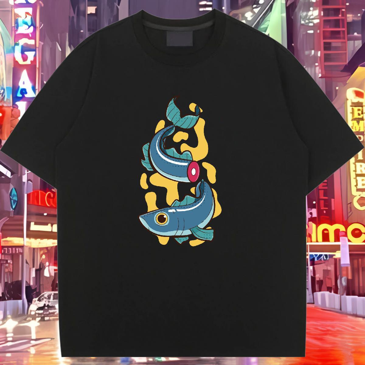 Designer T-Shirts for Women Breathable Crew Neck Women Tshirts Oversized fish Daily Outfit 230g Cotton 2024 Tees Shirts