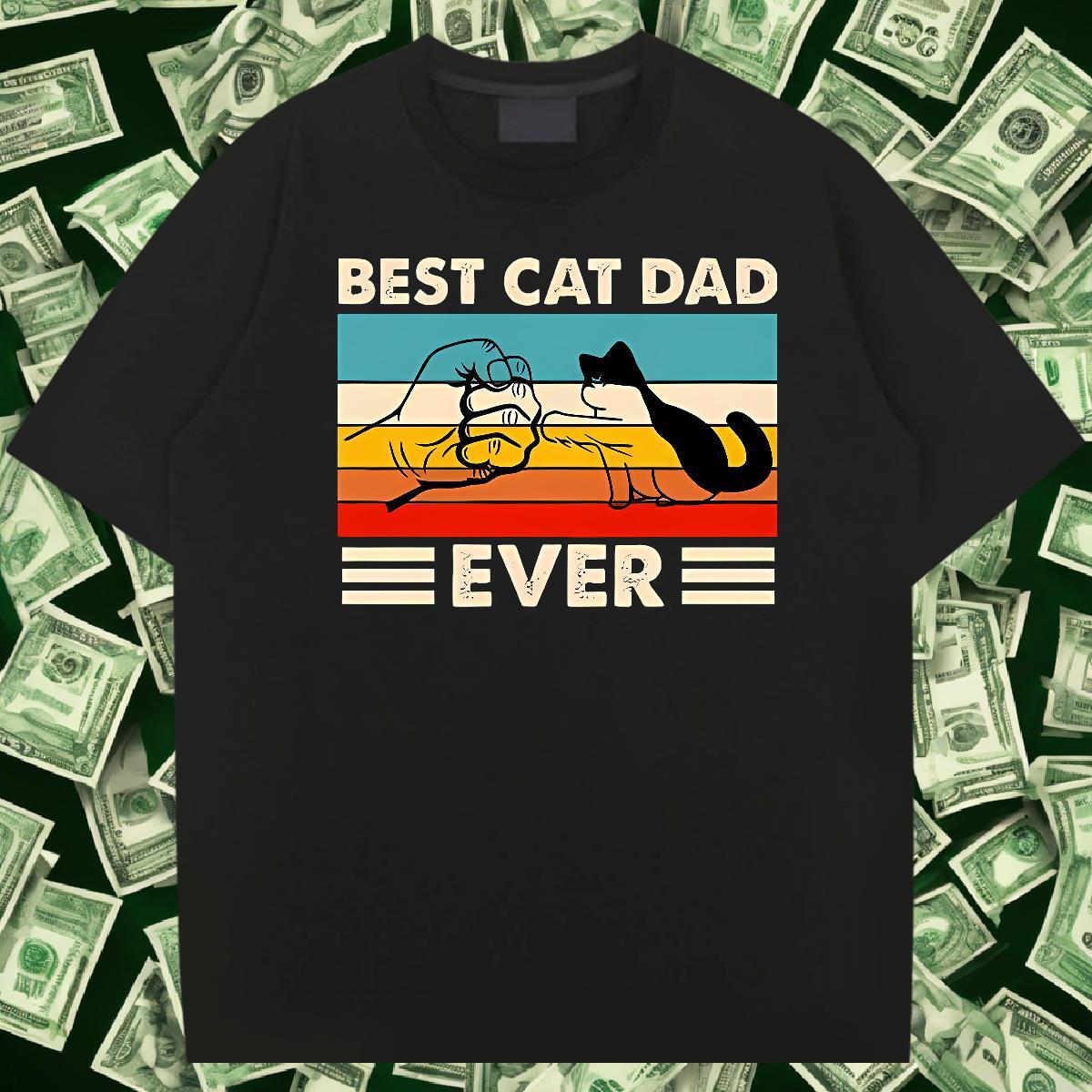 Designer Fashion T Shirts Men 230g Pure Cotton cat Street Clothes Breathable Unisex Men Clothes T-Shirt DIY Printed