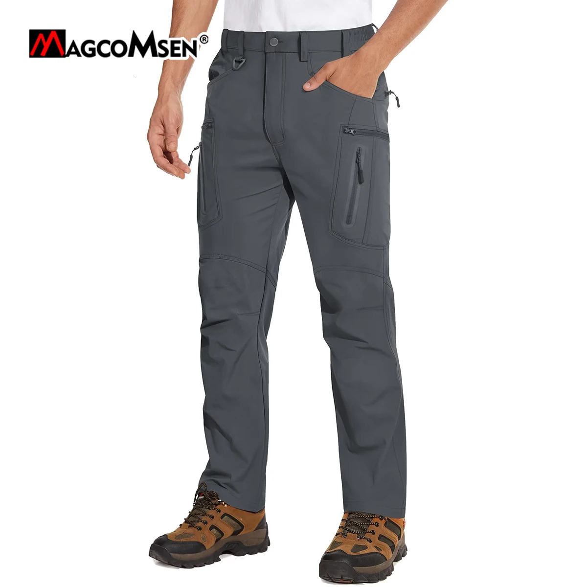 MAGCOMSEN Lightweight Hiking Pant Men Summer Cargo Pants Quick-Dry Nylon Water-Resistant Outdoor Fishing Casual Trouser 240806