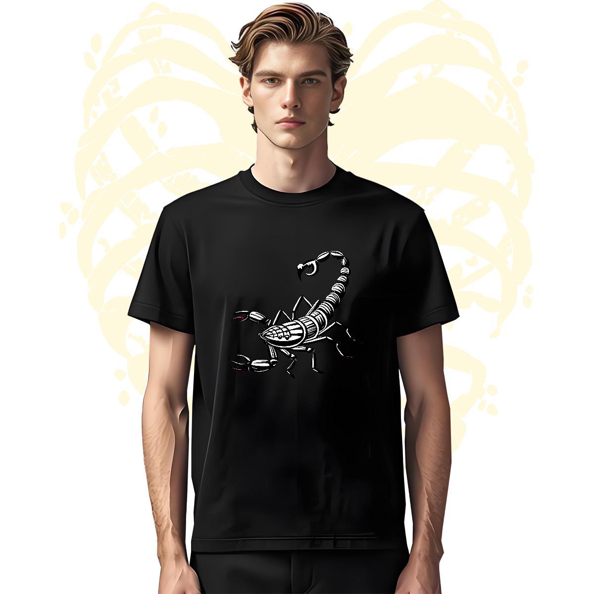 Wholesale Tshirt for Man Woman 230g Pure Cotton scorpion T-Shirts for Men Sport Breathable Skull DIY Customized Tops Shirt