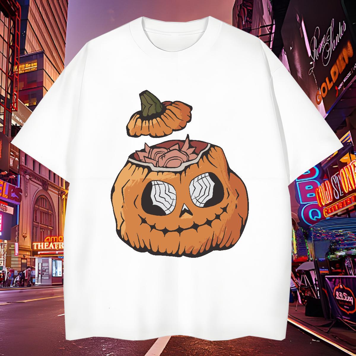 Unisex Tshirt for Man Woman 230g 100% Cotton pumpkin Men T Shirts Sports Casual Breathable Soft Anime Print DIY Tops Tees