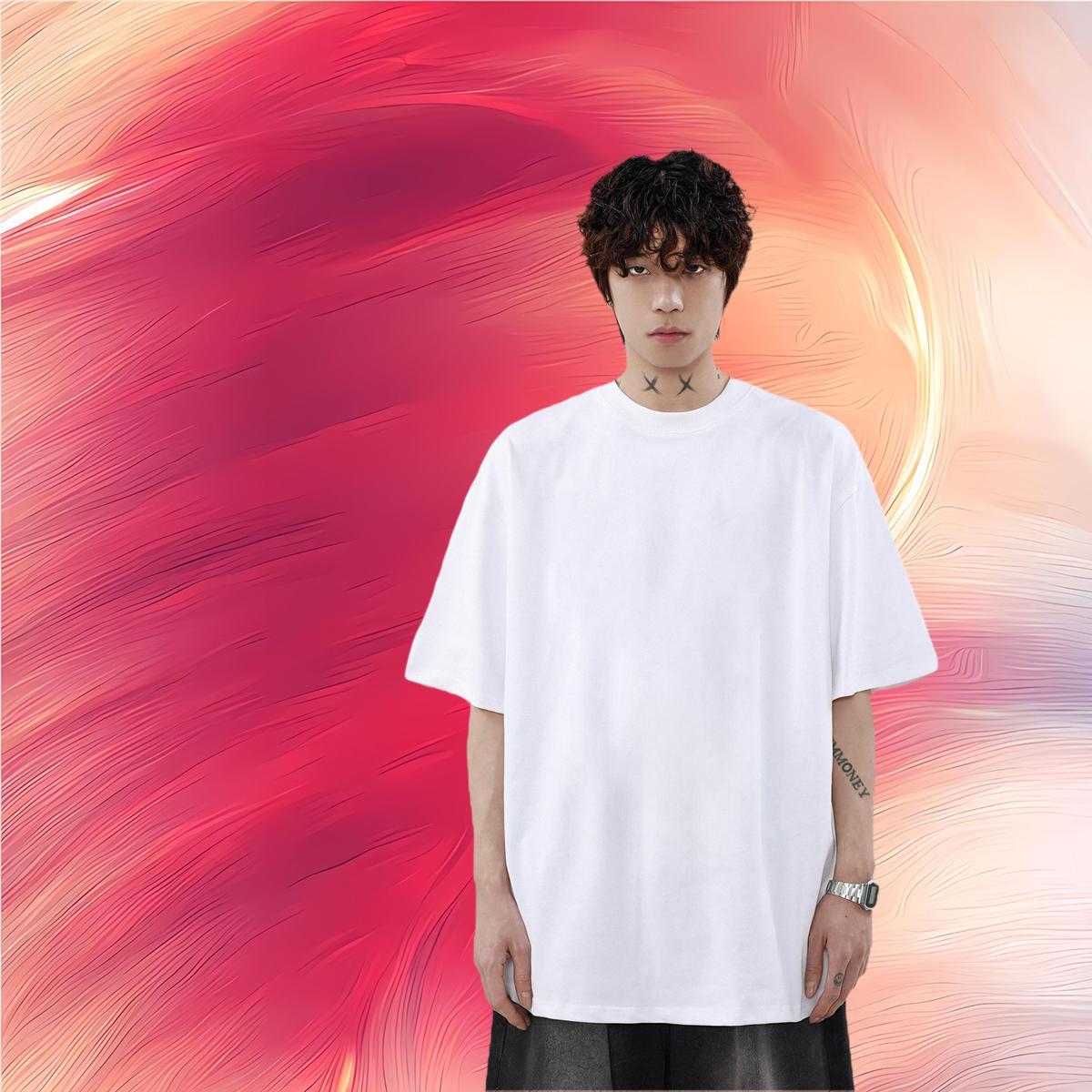 Stylist T-Shirts for Men 230g Pure Cotton pumpkin Daily Outfit Polos O Neck Short Sleeves TOP Quality Mens Tshirts Custom Cartoon