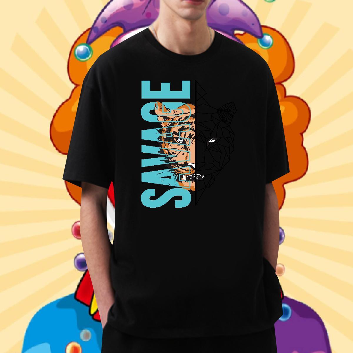Fashion Designer T Shirts Men 230g Pure Cotton Street Casual Tees O Neck Short Sleeves Cool Design Men Tshirts DIY Anime