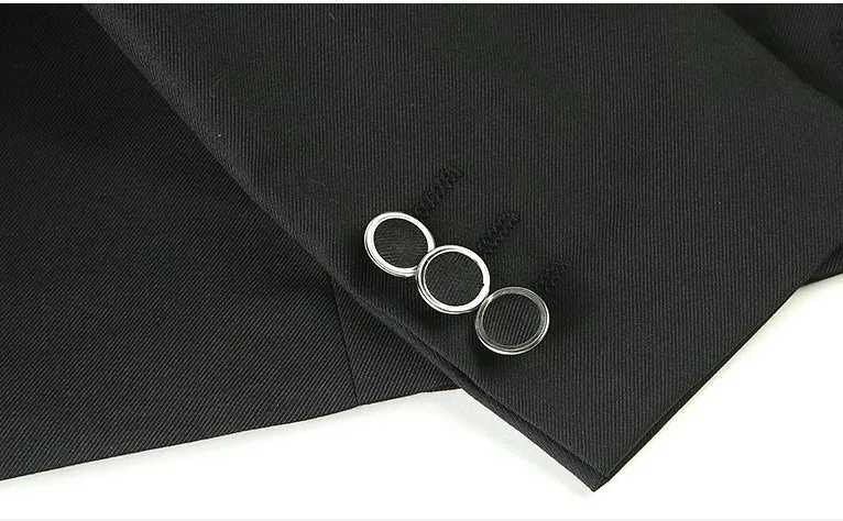 Suits Boys Black 007 Blazer Jacket Vest Pants 3Pcs Suit Kids Photograph Set Children Birthday Wedding Suit Teen Performance Prom Dress