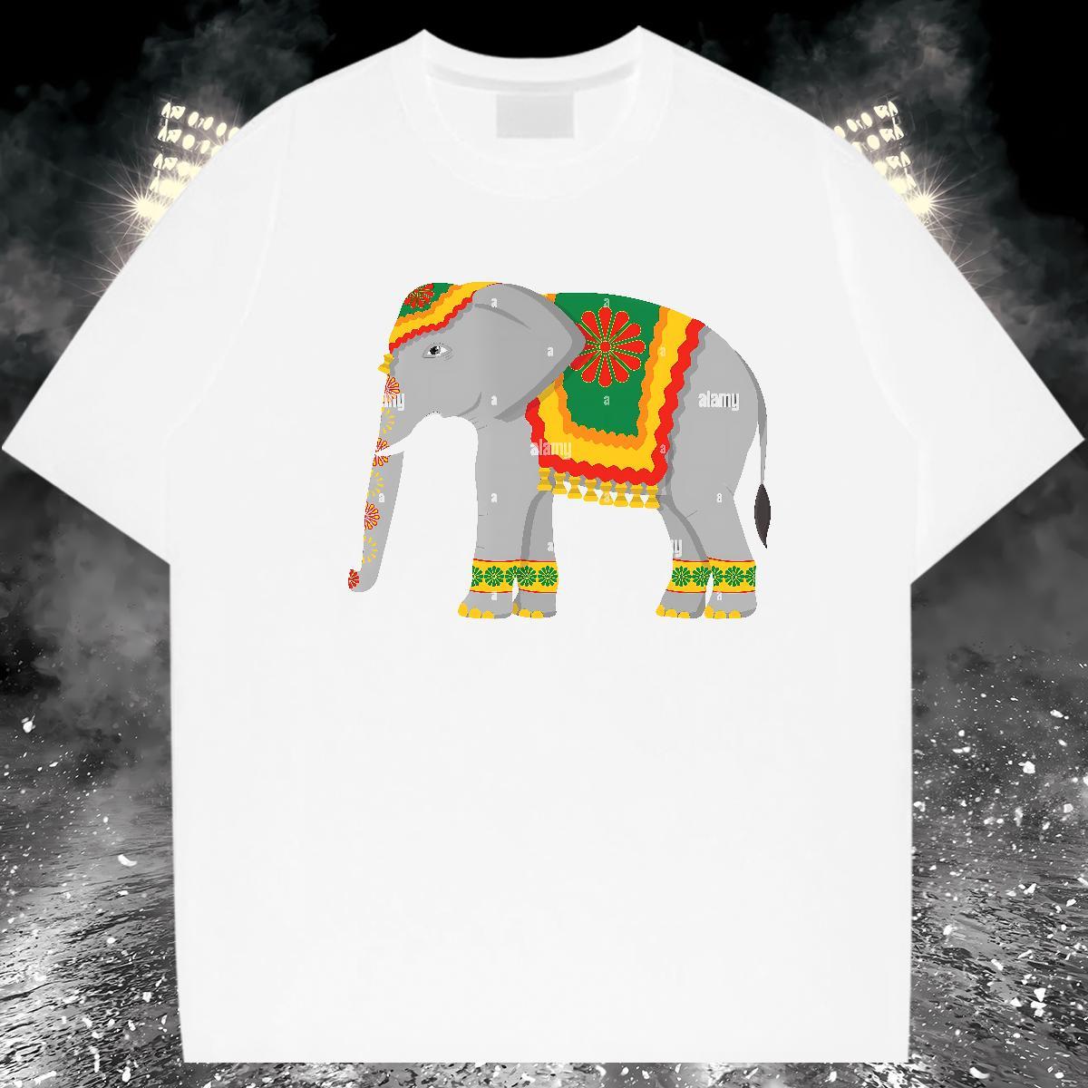 Stylist Mens T Shirts 100% Cotton 230g elephant Casual Daily Wear Tees Shirts Short Sleeve O-Neck High Quality Men Clothes T-Shirt DIY Logo Oversized