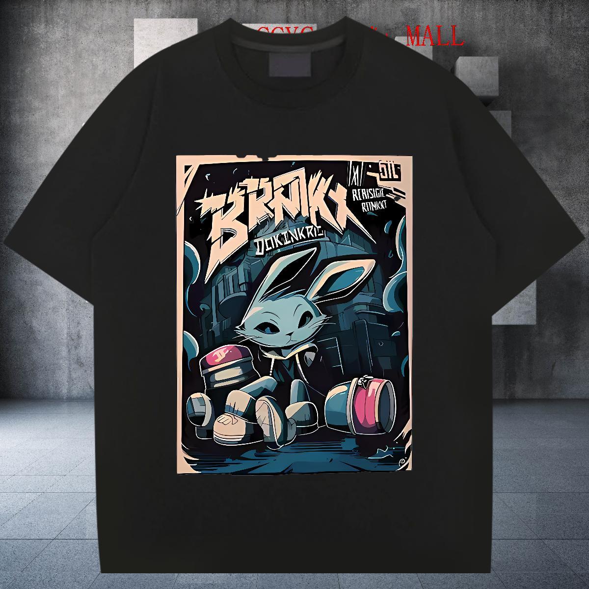 Unisex Tshirts 230g 100% Cotton Summer Casual rabbit Plus Size Custom Short Sleeve Soft Designer T-Shirts Tops Tees