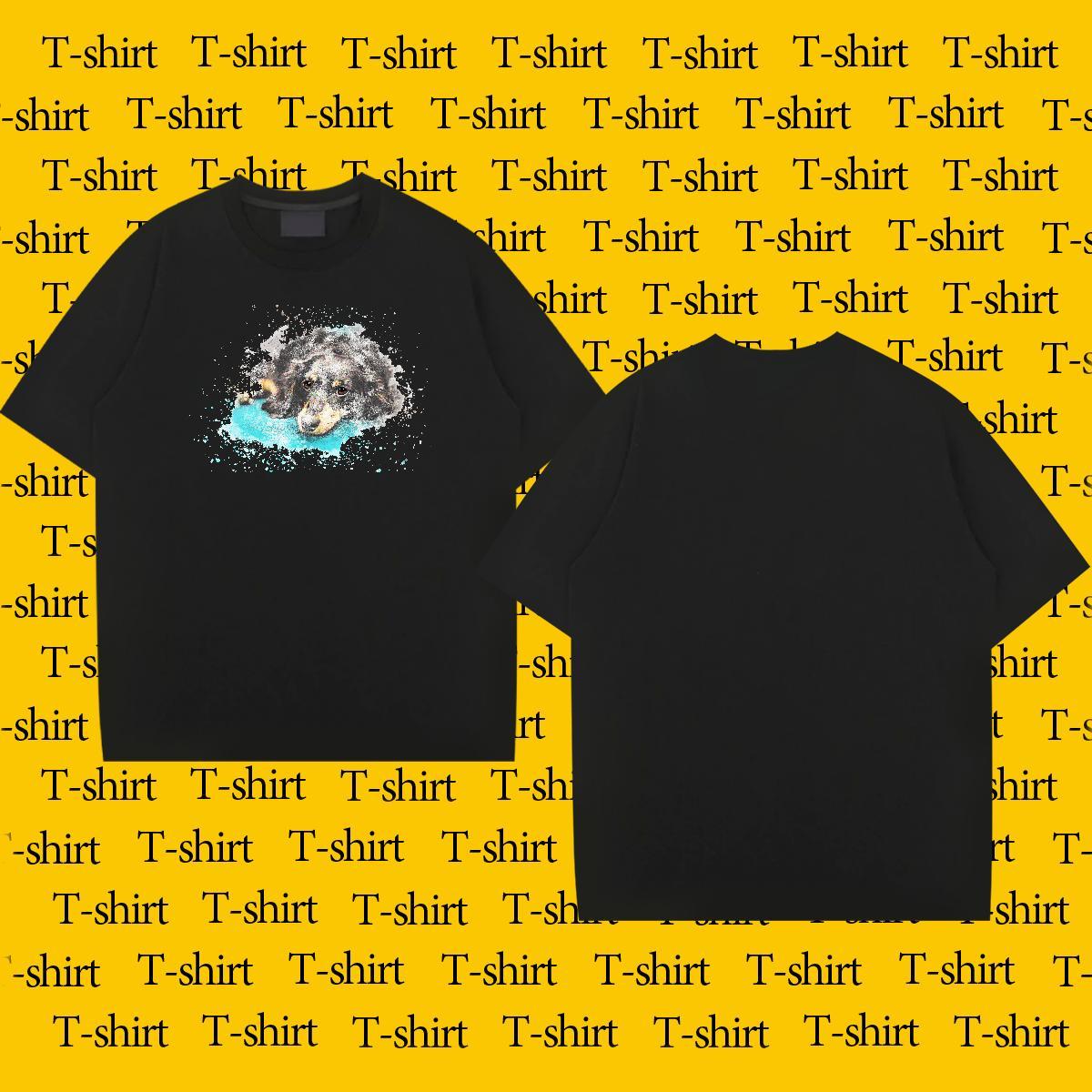 Factory Direct T shirt 230g Cotton dog Hip Hop Street Tshirts Short Sleeve O-Neck Classic Tshirt for Man Woman Custom Print Oversized