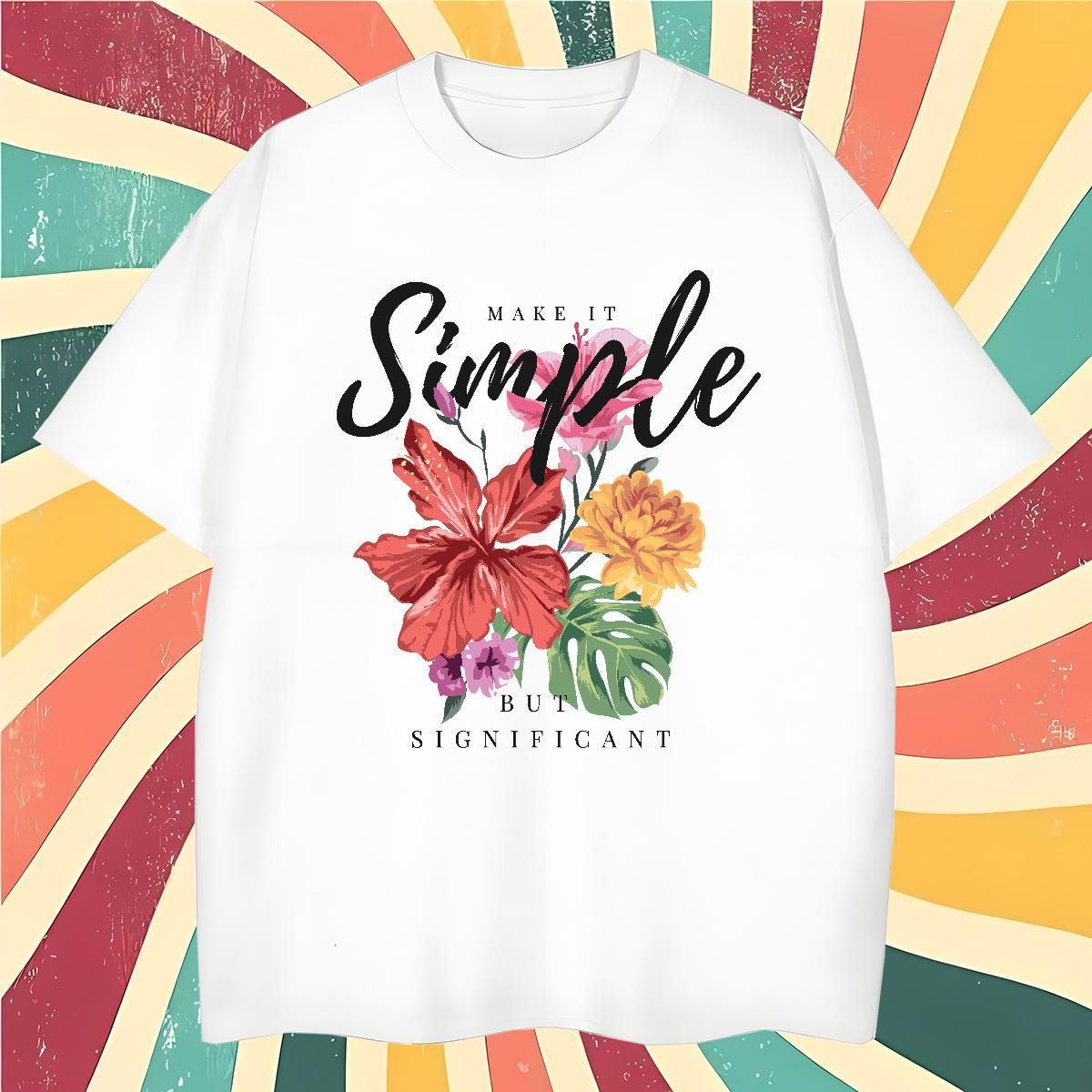 Custom Men T Shirts 100% Cotton 230g flower High Street Hip Hop Tshirts Breathable Soft Loose Men Tees Oversized 3XL 4XL