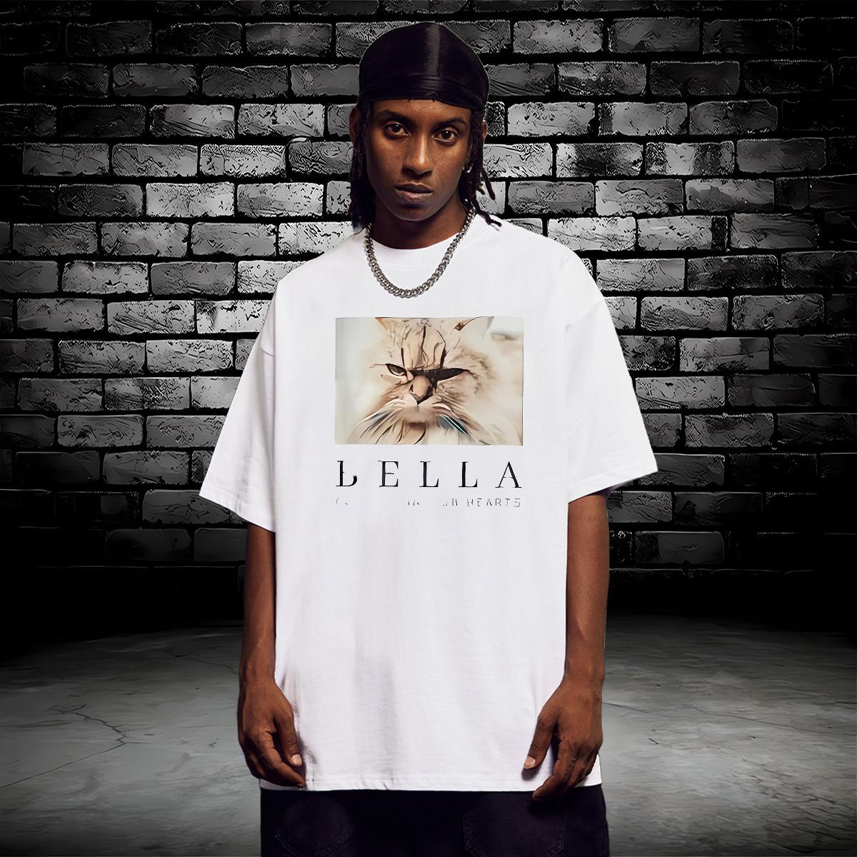 T-Shirts for Men 230g 100% Cotton cat Outdoor Breathable Short Sleeve Oversized 3XL 4XL Couples T Shirts Fashion Casual TOP Quality Tops Shirt