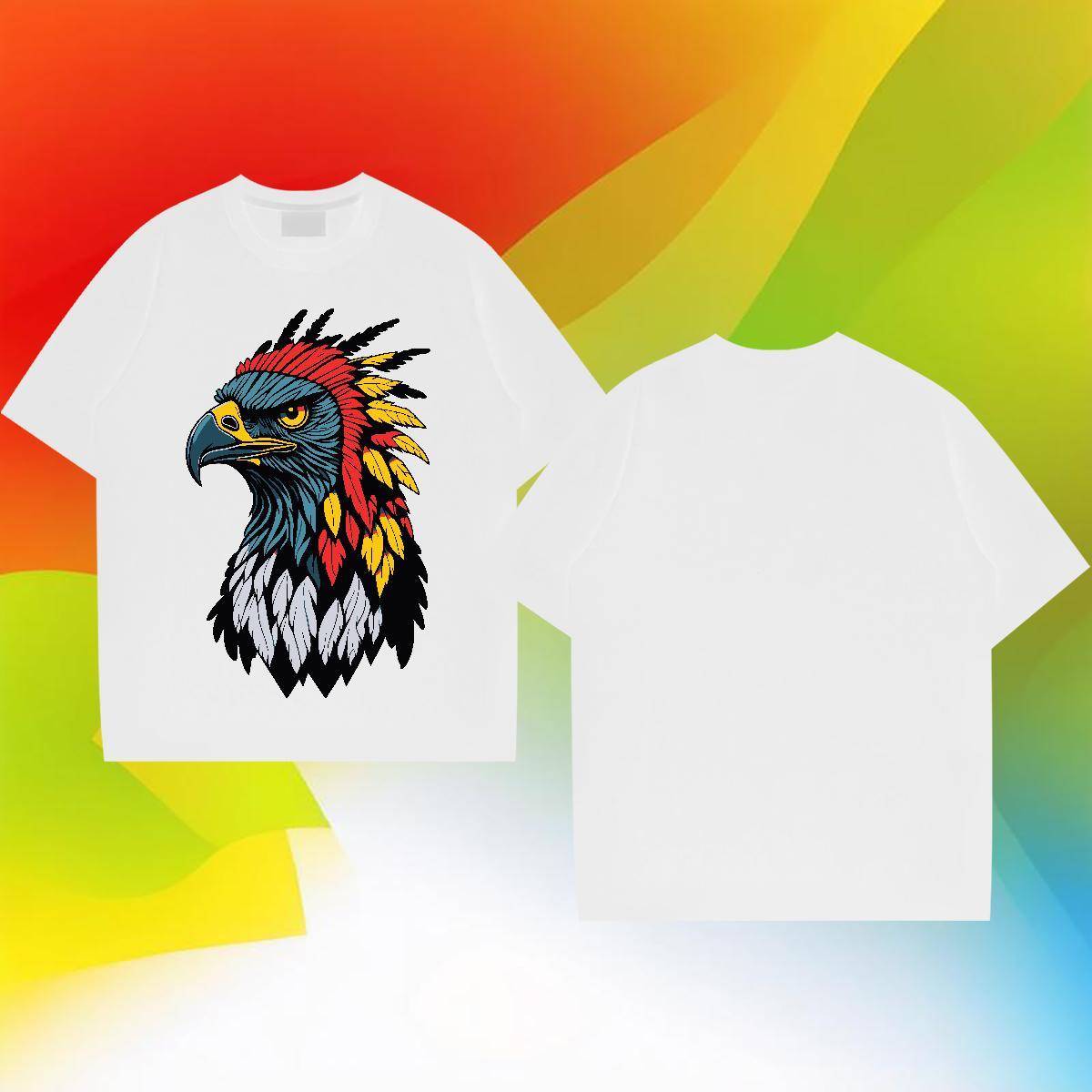 Classic T Shirts Men 100% Cotton 230g chicken Street Polos Breathable Short Sleeve High Quality Men Clothes T-Shirt DIY Logo Oversized