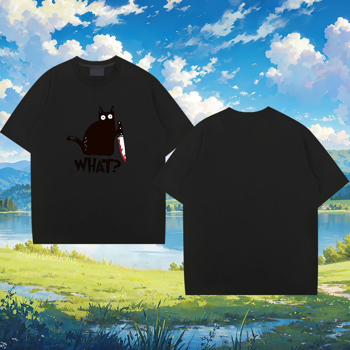 T shirt 100% Cotton 230g cat Beach Breathable Soft DIY Printed Mens Tshirts Fashion Designer Cool Design Tee Shirt