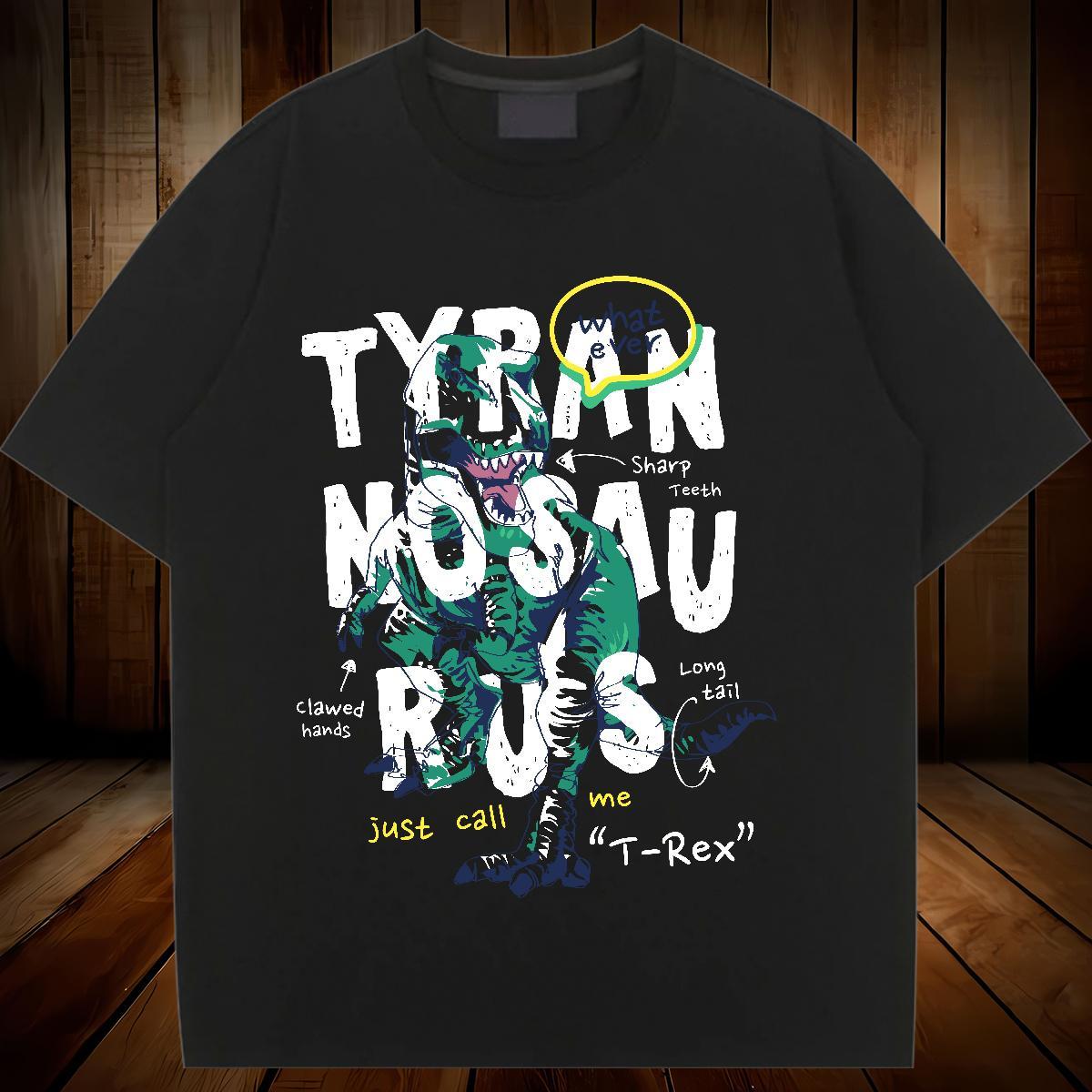 Nice T-Shirts Breathable Short Sleeve Couples T Shirts Graphic dinosaur Spring Summer 100% Cotton 230g Fashion Casual Top Shirts