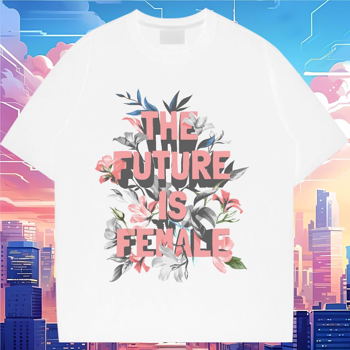 High quality T-Shirts Comfortable Couples T Shirts Anime flower Daily Outfit 230g 100% Cotton 2024 DIY Tshirts