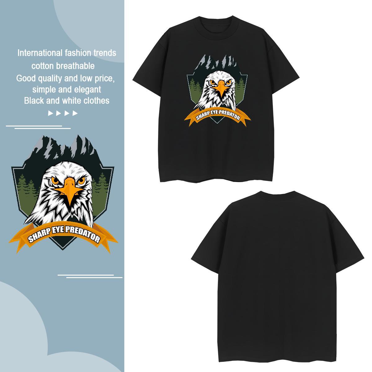 Man T Shirts 230g 100% Cotton cool Casual Beach Short Sleeve Soft Black White Men Tops Tees Stylist Loose Clothes