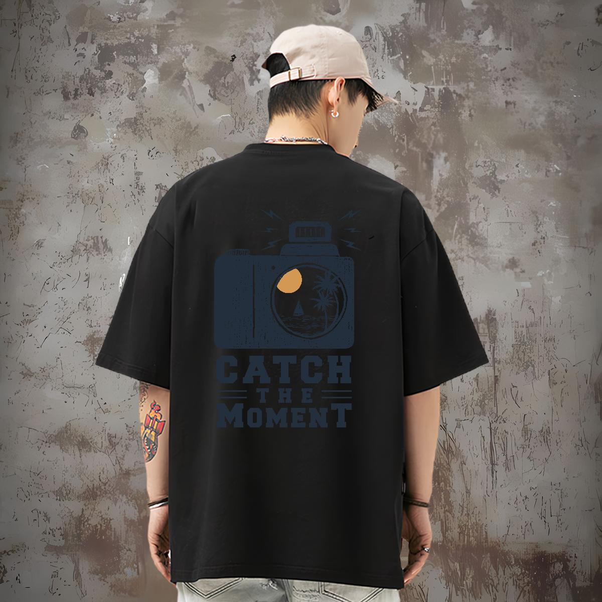 2024 T shirt 230g 100% Cotton tree Beach Tshirts O Neck Short Sleeves Brand Men Tees Asian Size