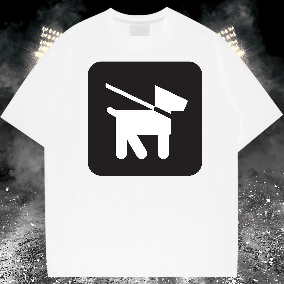 2024 Summer T shirt 230g 100% Cotton dog Street Tees Shirts Crew Neck Breathable Soft Mens Tshirts Anime