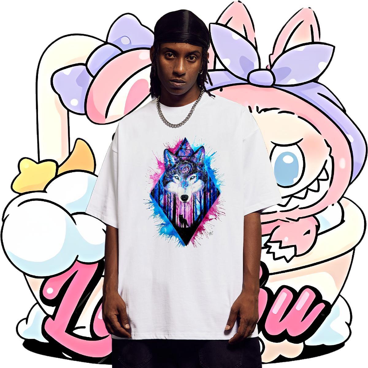 Brand Mens Tshirts 230g Pure Cotton Sport wolf Custom Big Size Breathable Soft Factory Direct T Shirt For Man Tops Tees