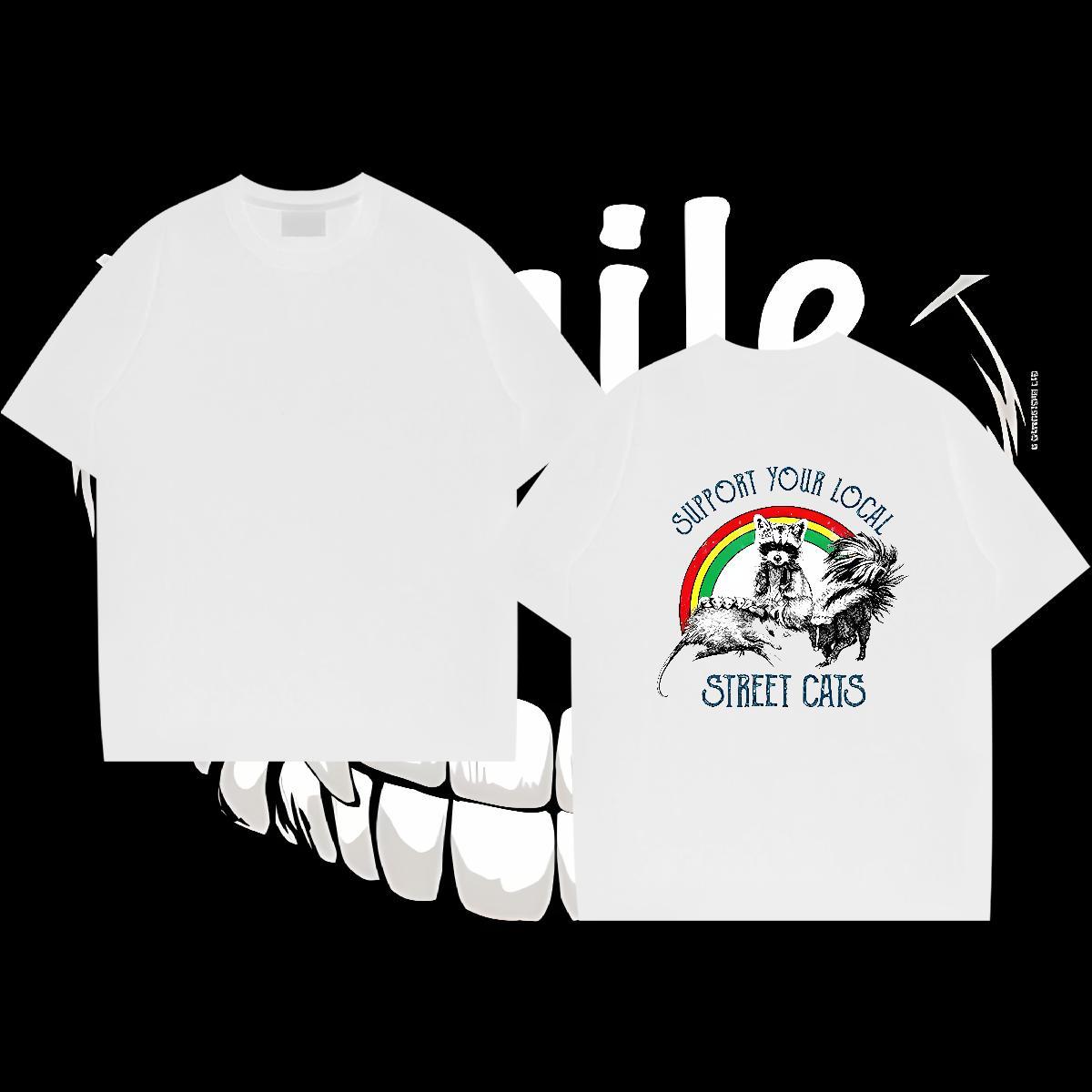 Fashion New T-Shirts 230g Pure Cotton cute Spring Summer Wear Breathable Short Sleeve Classic Men Tshirts Plus Size Cartoon