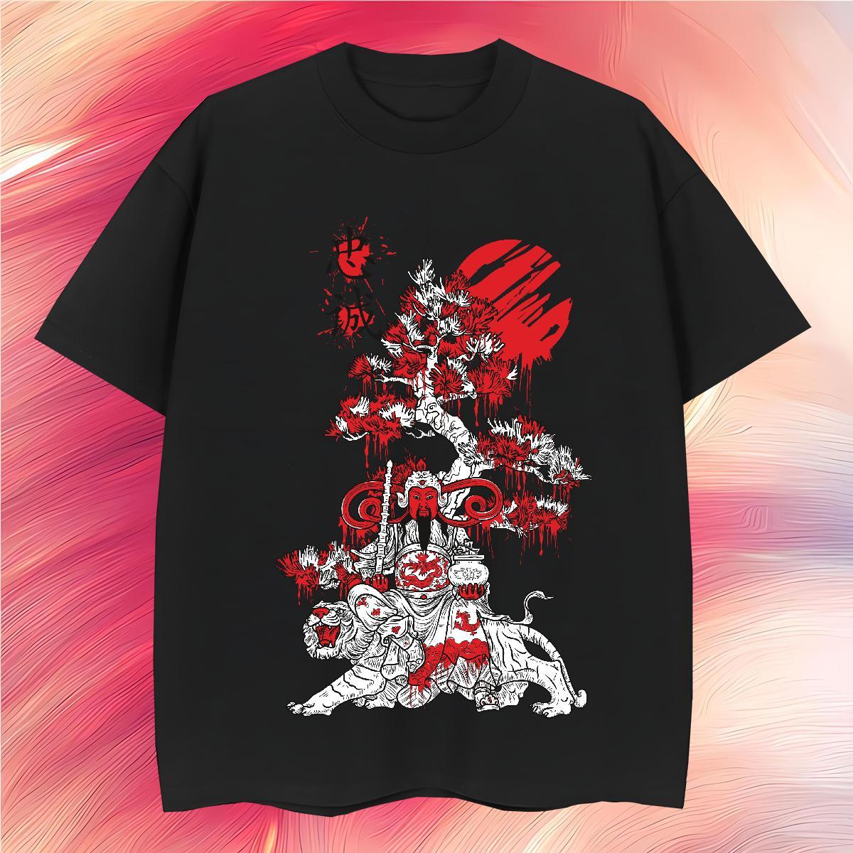 T shirt 230g Pure Cotton painting Street Wear Round Neck Short Sleeve Custom Print Oversized Tshirt for Man Woman DIY Customized Unisex Tee Shirt