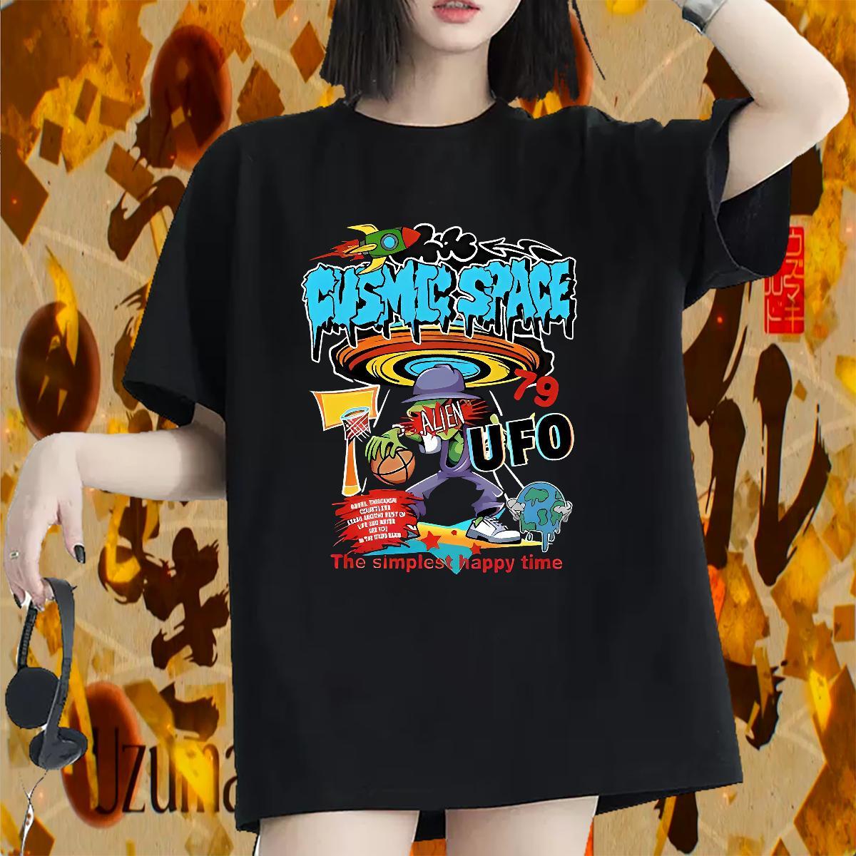 5A T-Shirts Breathable Soft Women Tees DIY Anime Printed basketball Outdoor 230g 100% Cotton New Arrival Tops Shirt