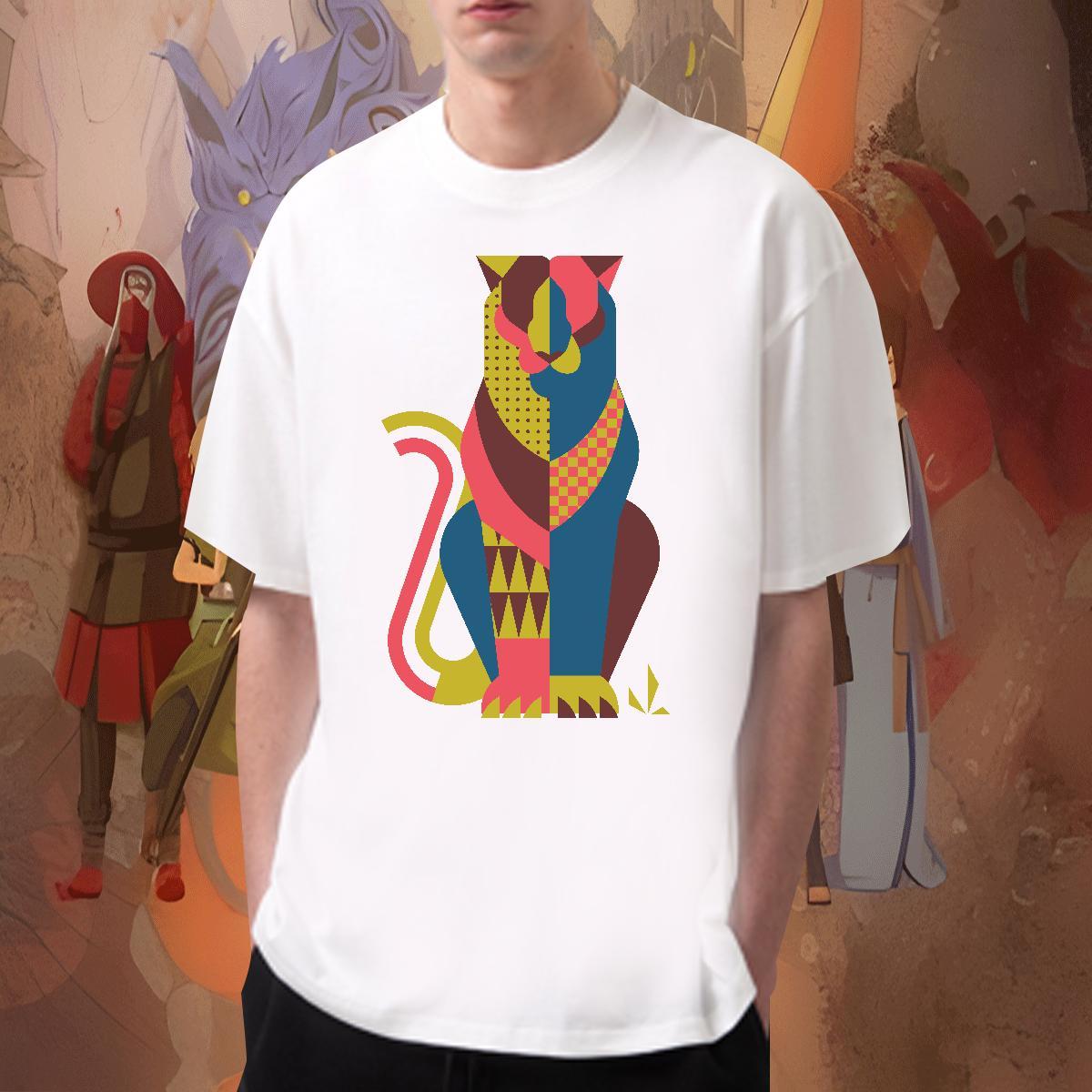 Designer Men Tees 230g Pure Cotton Sport cat Custom Anime Breathable Short Sleeve Factory Direct T Shirt For Man Wear