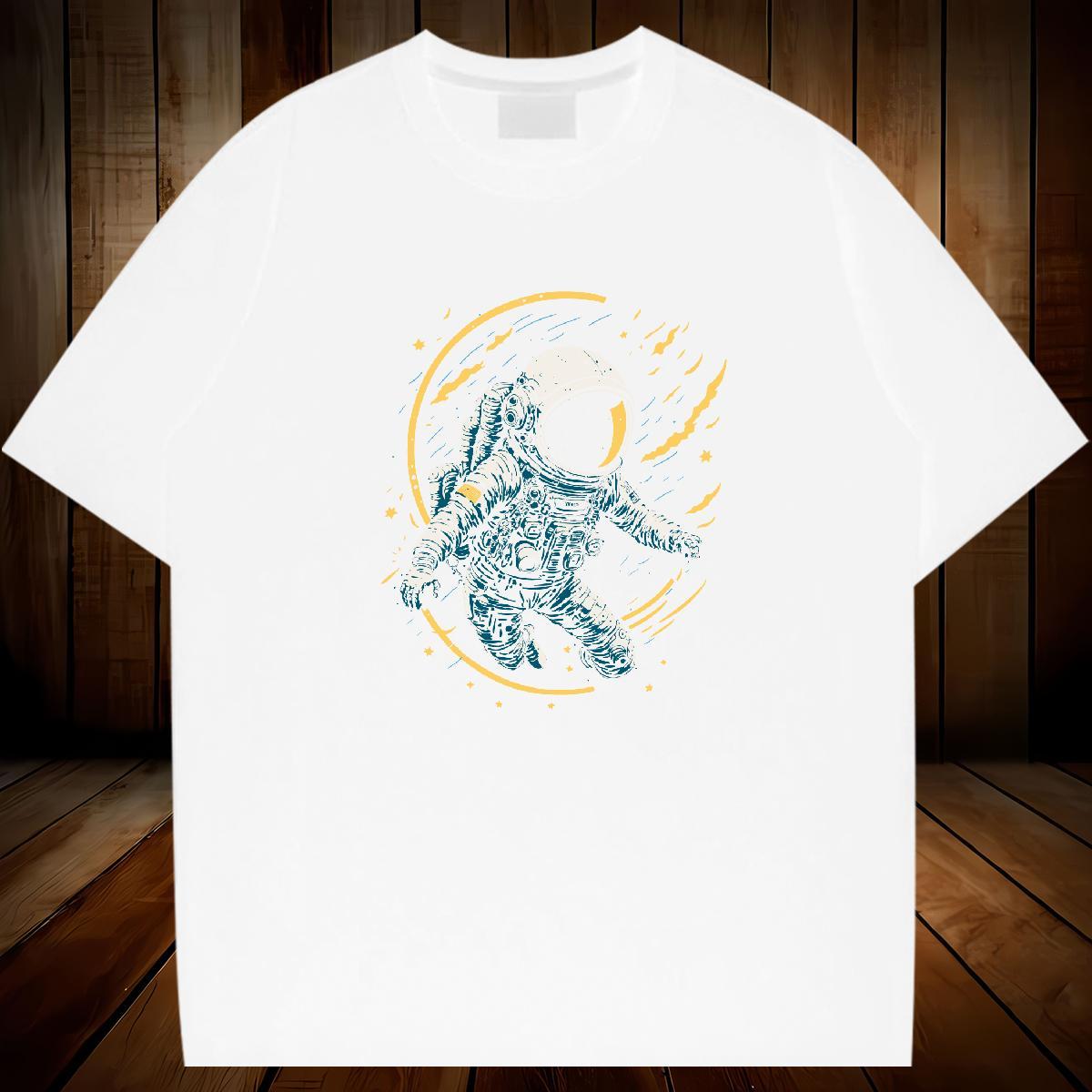 T-Shirts 230g Pure Cotton universe Street Wear O-Neck Short Sleeve Black Oversized Men Tshirts Classic Casual High Quality Tops