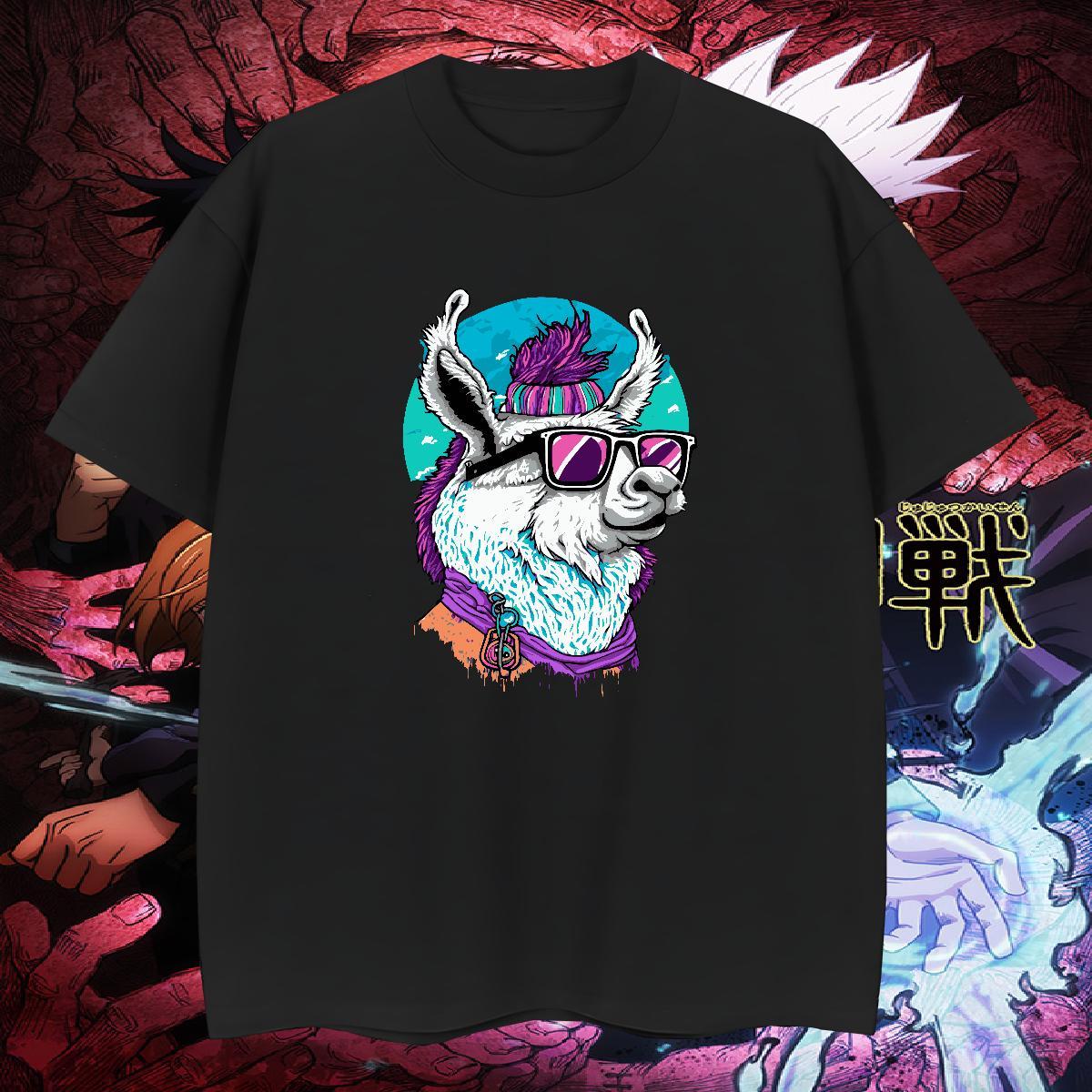 Loose Fit Men Tshirts 100% Cotton 230g Deer T shirt High Street Hip Hop Short Sleeve O-Neck Oversized 3XL 4XL 2024 Tees Shirts