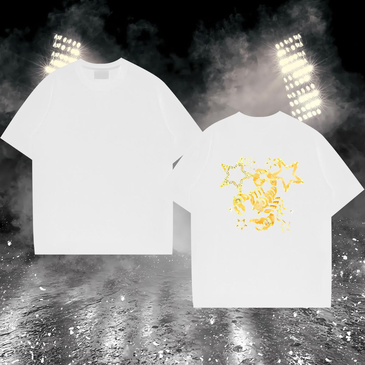 Fashion T shirt 230g 100% Cotton scorpion Daily Wear Top Tees Breathable Short Sleeve Comfortable Men Tshirts Customized Print