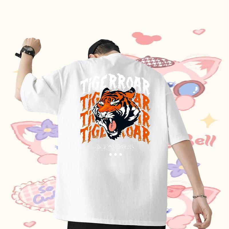 Customized T Shirt For Man 230g Cotton Casual Tees Shirts Pure Cotton Loose Tshirts Custom Big Size