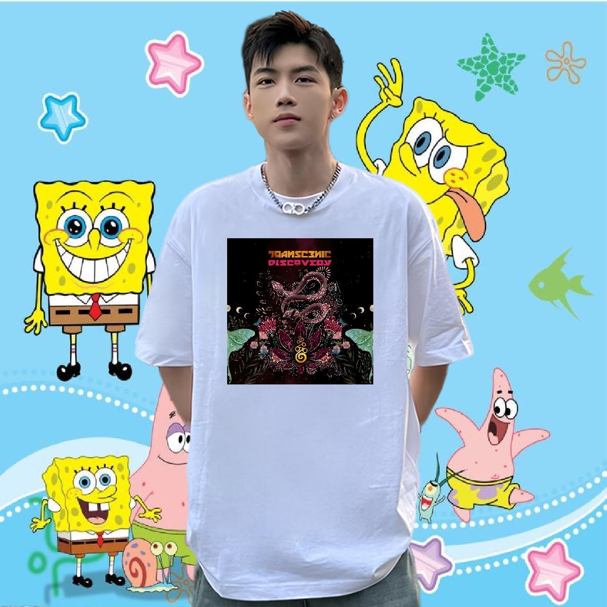 Fashion Casual Men T Shirts 230g Pure Cotton moon Outdoor Clothings Short Sleeve O-Neck Brand Men Tops Tees Plus Size Cartoon