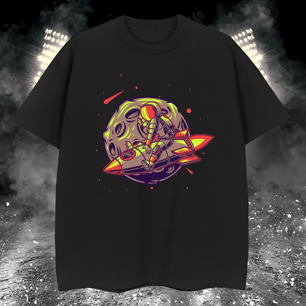 Mens T Shirts 230g 100% Cotton universe Street wear Hip Hop O Neck Short Sleeves Oversized Men Tshirts Fashion New Cool Design Clothings