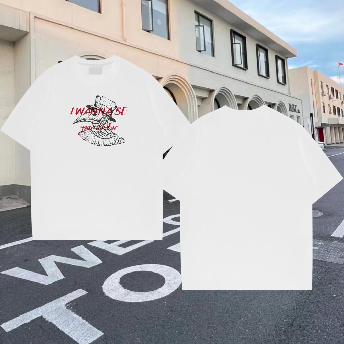 Fashion Casual Men T Shirts 230g Pure Cotton bird High Street Hip Hop Clothings Short Sleeve Soft TOP Quality Tshirt for Man Woman Cartoon Print