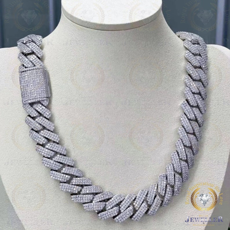 necklace moissanite chain designer jewelry cuban link chain Iced Out Pass Diamond Tester vvs Moissanite Jewelry chains