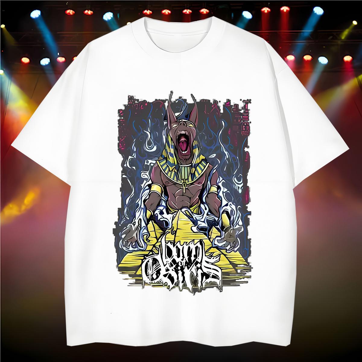 Mens T Shirts 230g Pure Cotton Home Outdoor O-Neck Short Sleeve Cartoon Print Tshirt for Man Woman Casual New Cool Design Polos