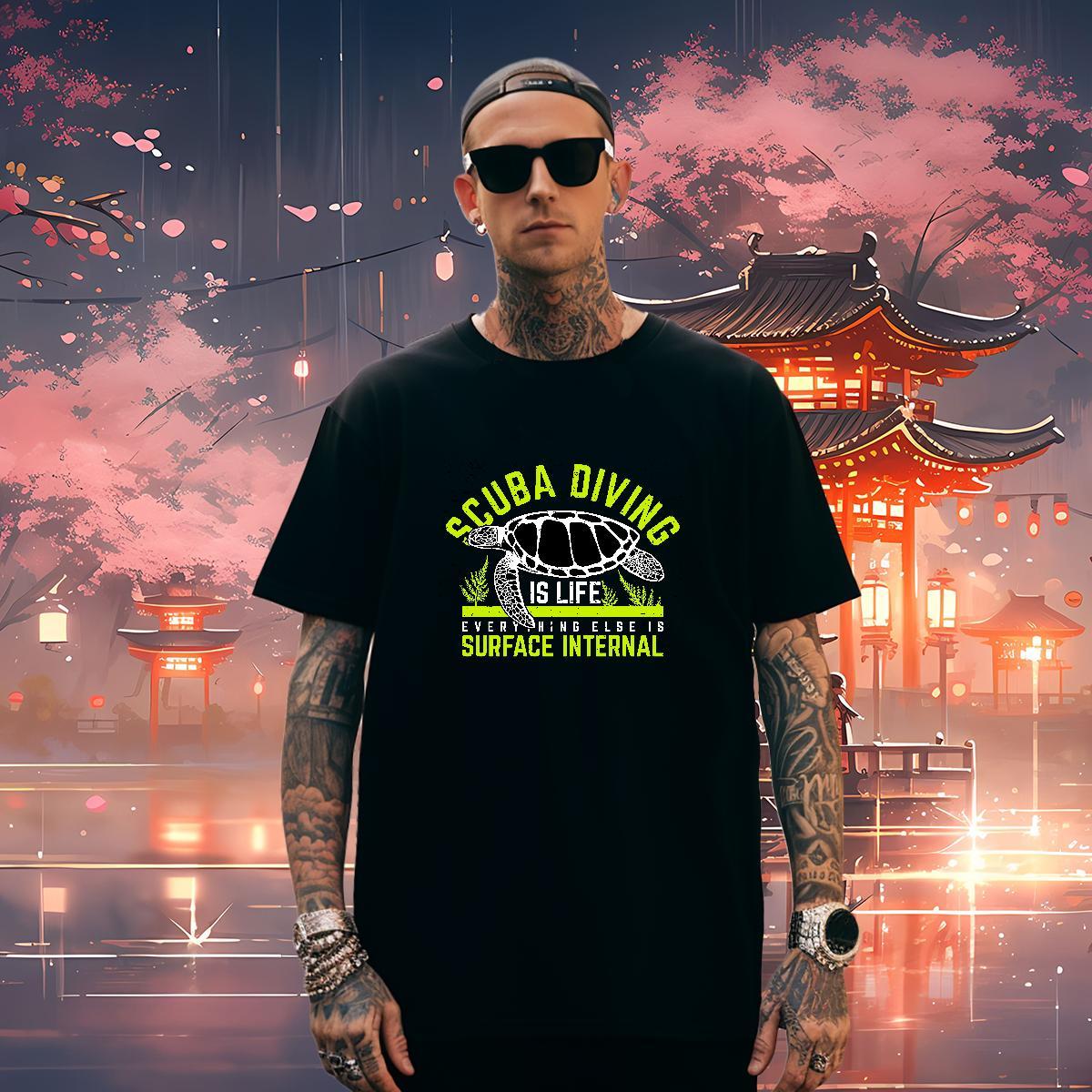 Mens T Shirts 230g Pure Cotton Spring Summer Breathable Short Sleeve Graphic Men Tees 2024 Comfortable Tops