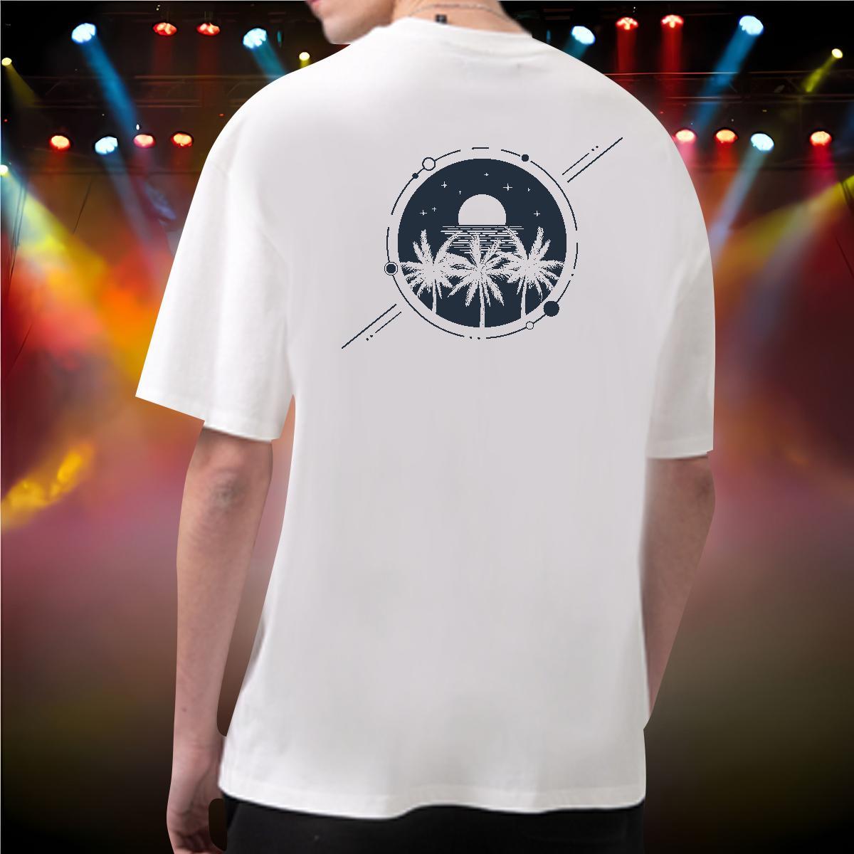 Wholesale T-Shirts for Men 230g Pure Cotton tree Summer Casual Tops Crew Neck Breathable Brand Men Tees Cartoon Print