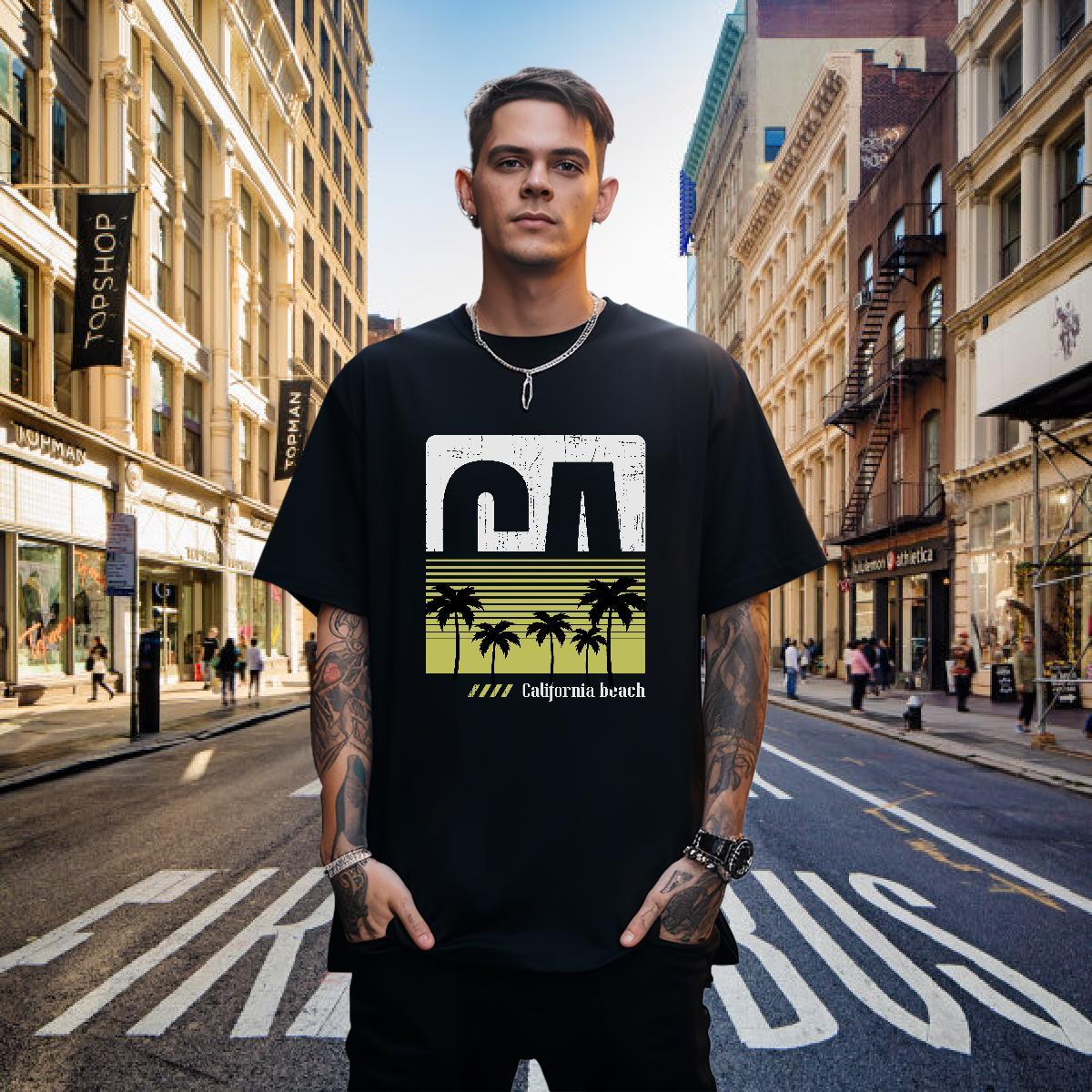 Mens T Shirts 230g Cotton tree Sport Pure Cotton Customized Print Men Tshirts Fashion Designer Cool Design Tees Shirts