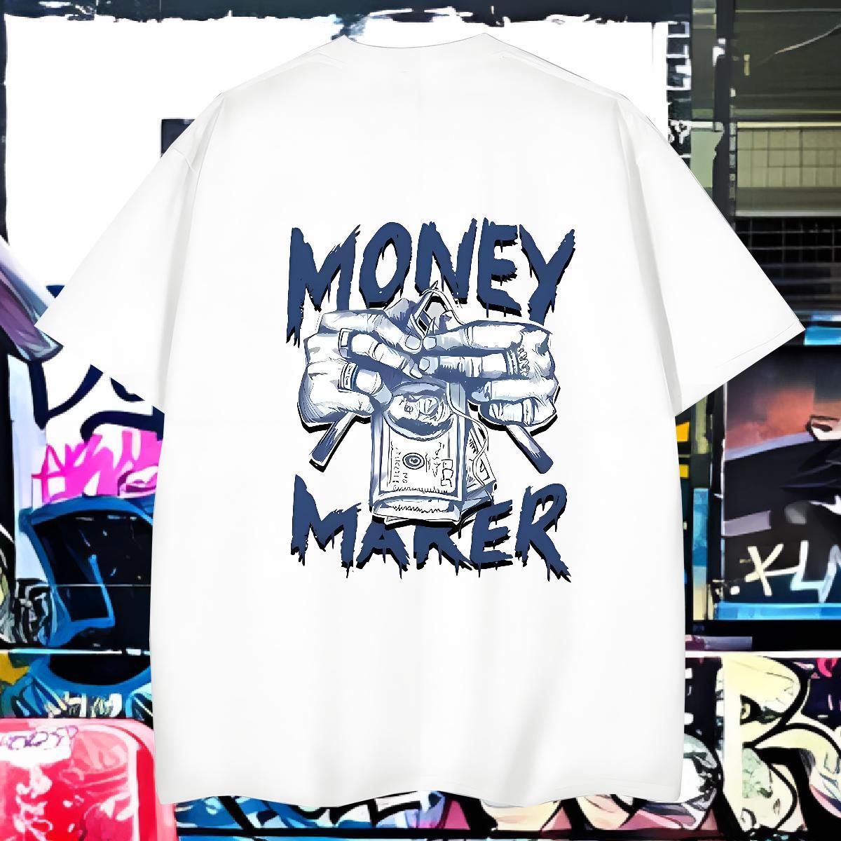 Man T Shirts 230g Pure Cotton hands High Street Hip Hop Short Sleeve O-Neck Cartoon Print Couples T Shirts 2024 Designer Cool Design Wear