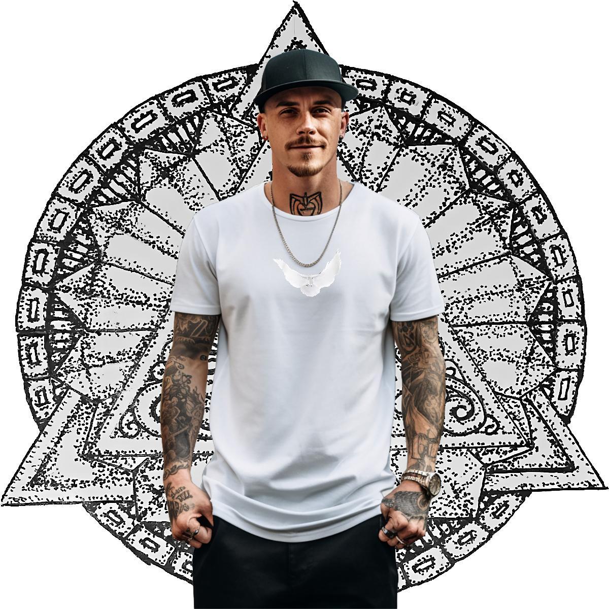 2024 DIY T-Shirts 100% Cotton 230g eagle Hip Hop Tees Crew Neck Breathable Cool Tshirts Cartoon Print
