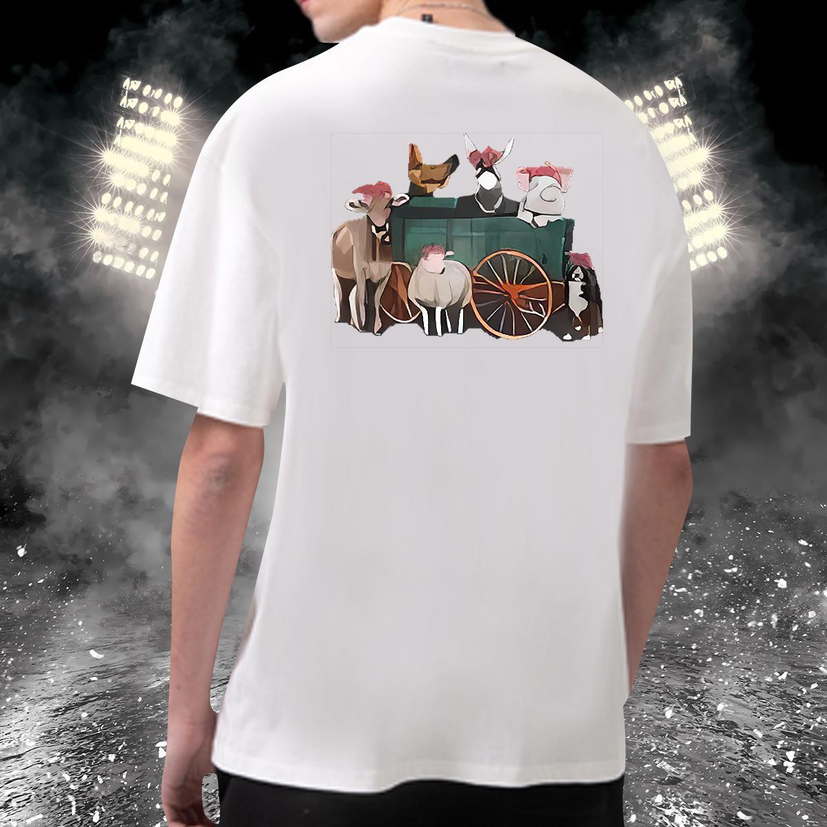 2024 New T shirt 230g Cotton horse Summer Casual Clothes Crew Neck Free Shipping Couples T Shirts Customized