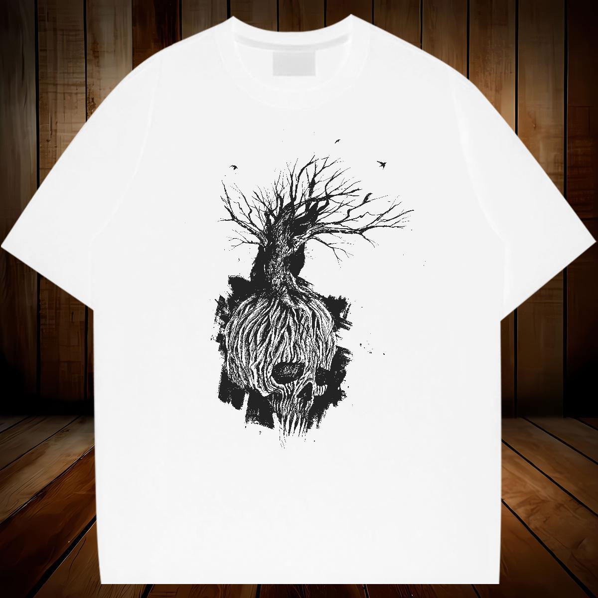 Customized T shirt 230g Pure Cotton tree Hip Hop Tops Tees Short Sleeve Soft Free Shipping Tshirts Graphic