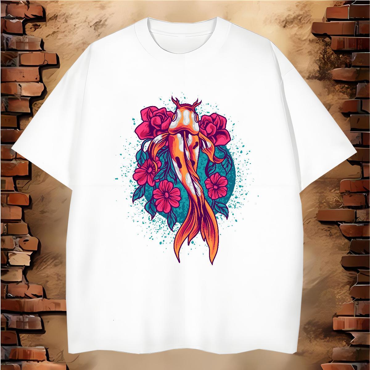 T Shirts Men 230g Pure Cotton Casual Crew Neck Asian Size Men Clothes T-Shirt DIY Classic Tee Shirt